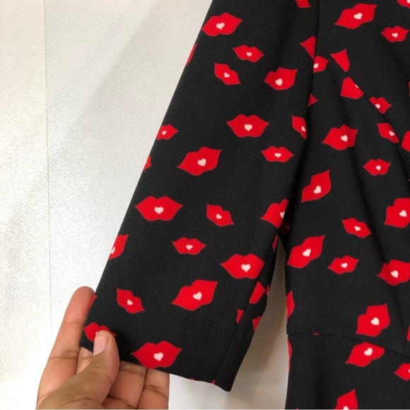 Only Love Urbanized Betty Red Lip Print Mini Dress - Picture 6 of 10